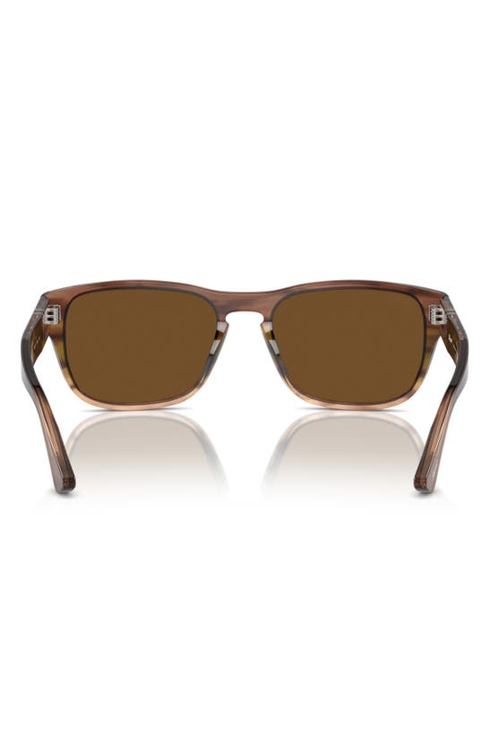 Shop Persol 55mm Polarized Pillow Sunglasses In Brown