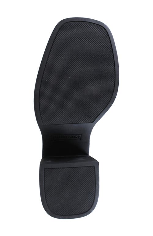 Unionbay Yael Rhinestone Platform Boot In Black/gunmetal