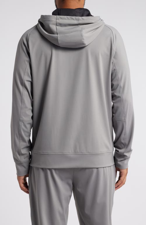 Shop Zella Stride Performance Hoodie In Grey December