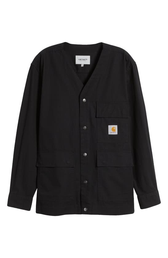 Shop Carhartt Work In Progress Elroy Ripstop Shirt Jacket In Black