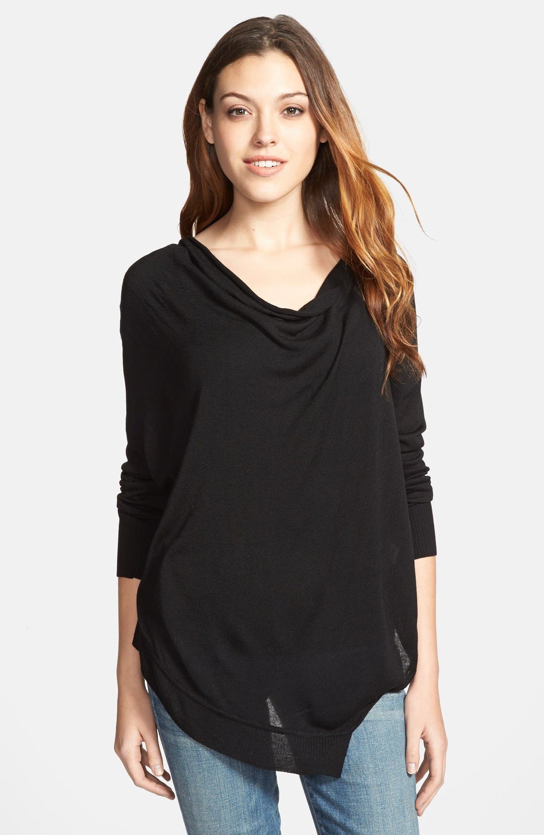 kensie Drapey Sheer Sweater Nordstrom