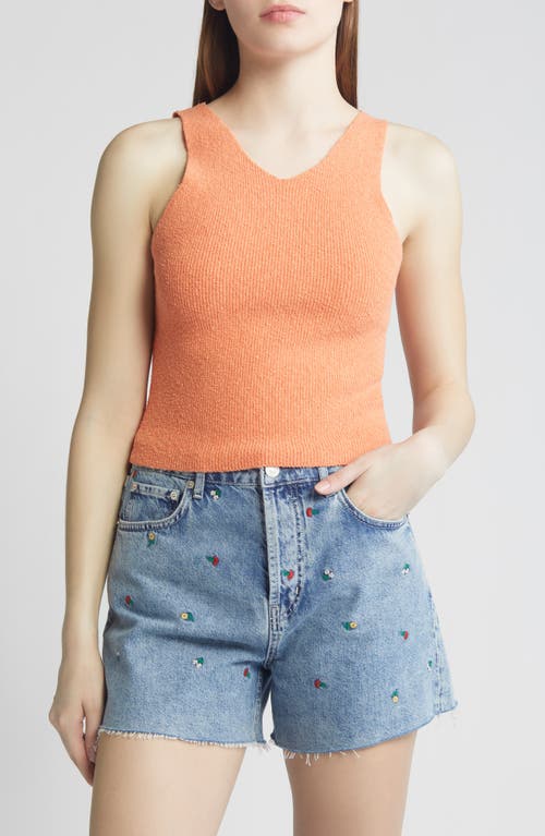 Ally Crop Sweater Tank in Persimmon
