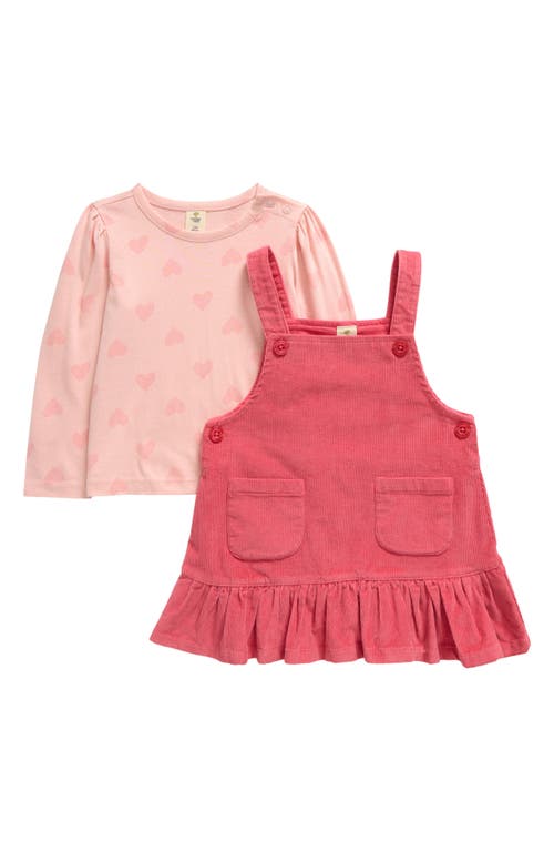Tucker + Tate T-shirt & Corduroy Dress Set In Pink Aurora Hearts- Pink