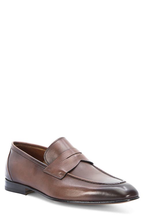 Santoni Gannon Penny Loafer Brown at Nordstrom,