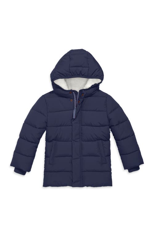 Shop Primary Parka Puffer Coat In Navy