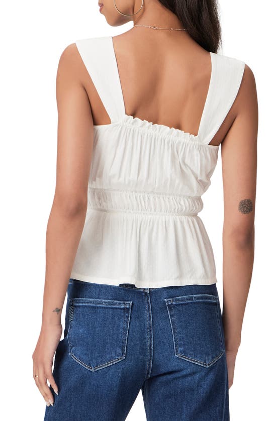 Shop Paige Laureth Shirred Top In White