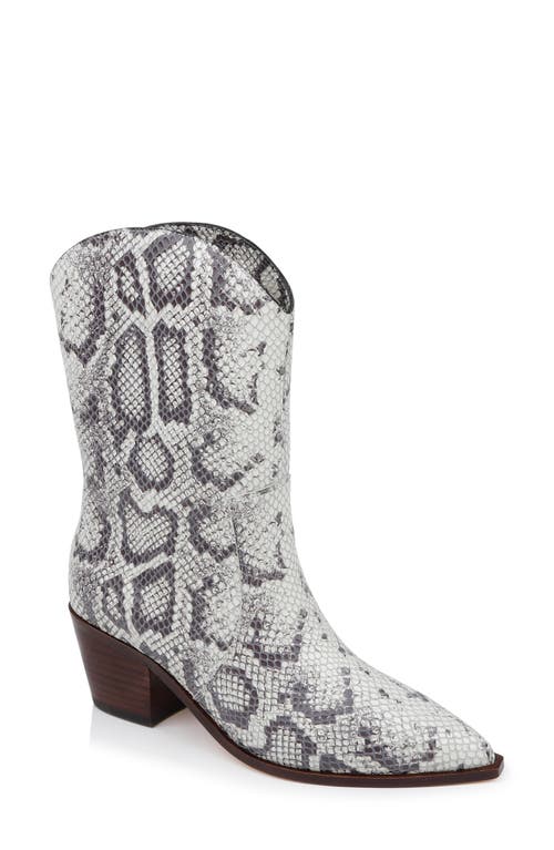 L Agence L'agence Claude Pointed Toe Western Boot In Sand/white