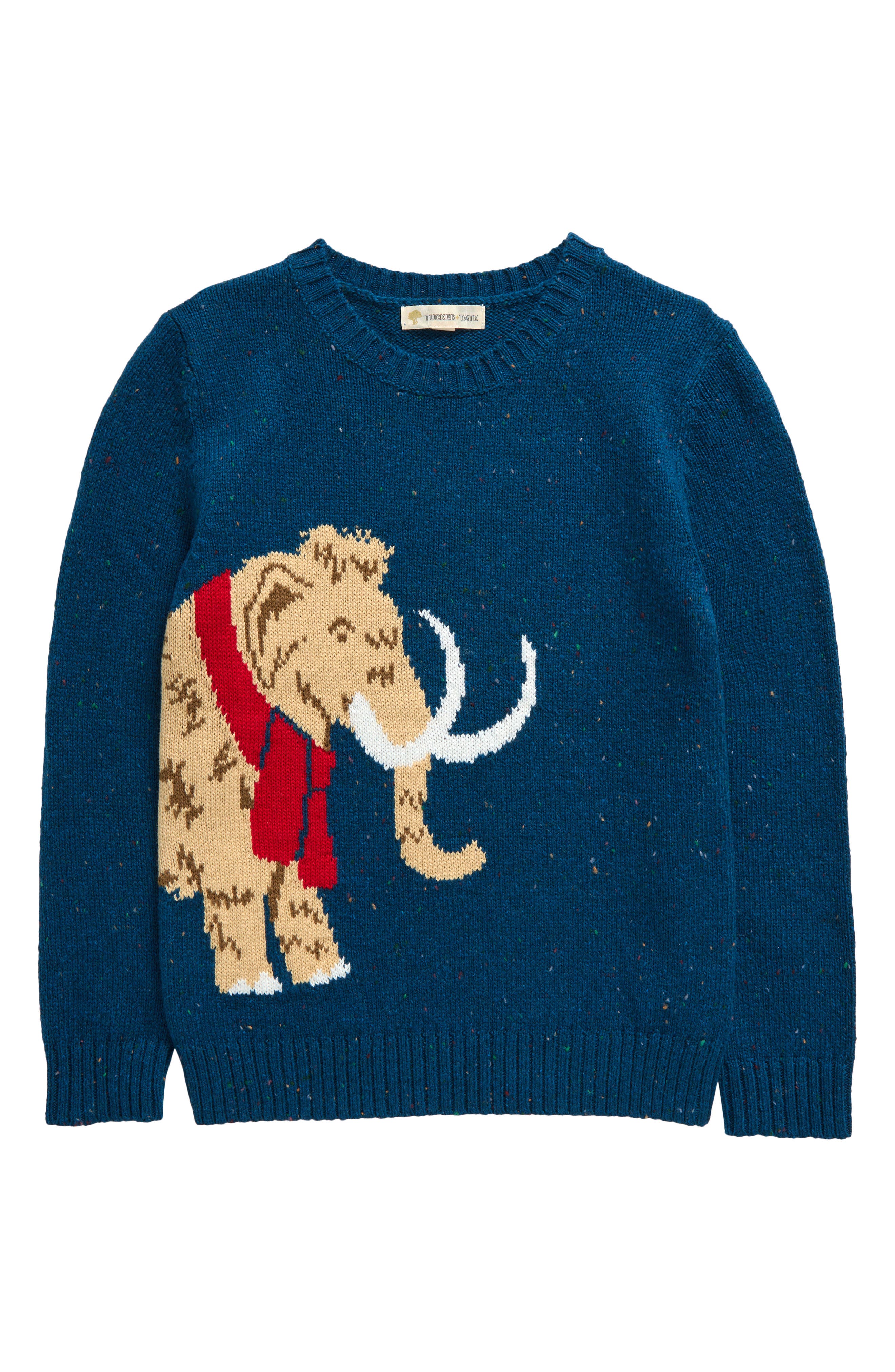 Tucker + Tate Kids' Intarsia Knit Sweater in Blue Sailor Festive Mammoth 