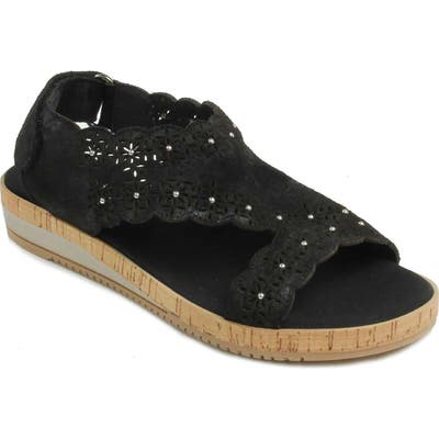 Sesto Meucci Saree Wedge Sandal, Black
