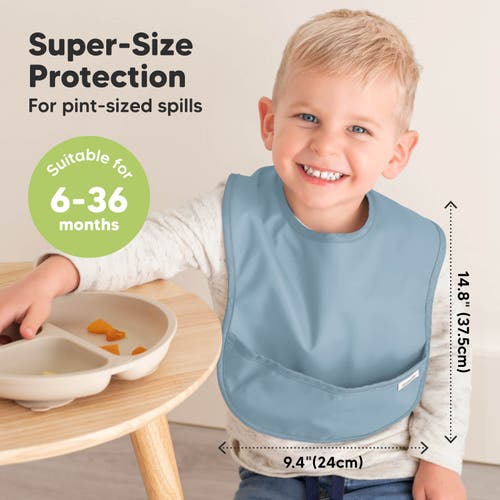 Keababies 3-pack Presto Waterproof Bibs In Ocean