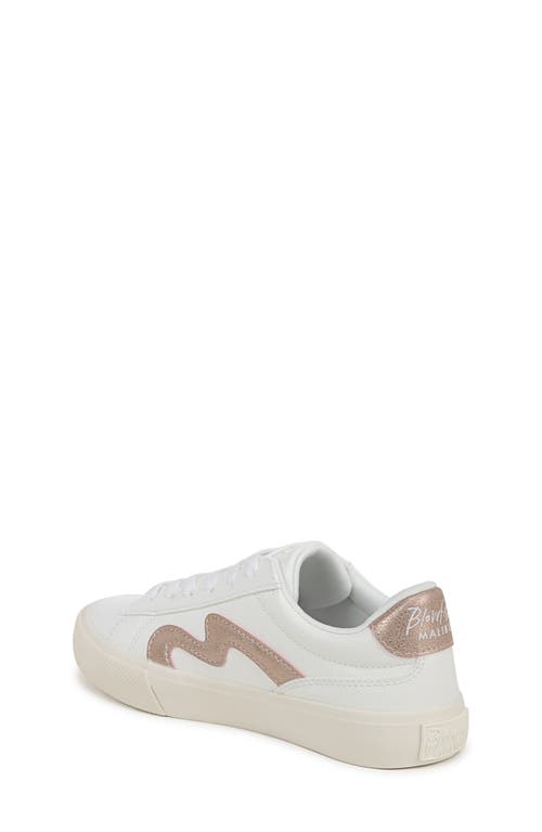 Shop Blowfish Footwear Kids' Vice Sneaker In White/rose Gold