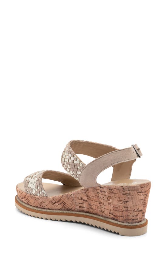 Shop Ara Pasadena Wedge Sandal In Sand/platinum Suede