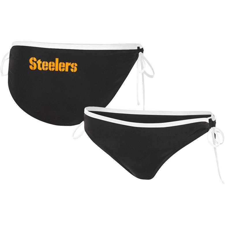 G-iii 4her By Carl Banks Black Pittsburgh Steelers Perfect Match Bikini Bottom In Black