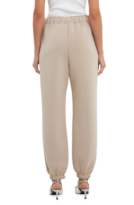 Grey Lab Drawstring Joggers In Taupe
