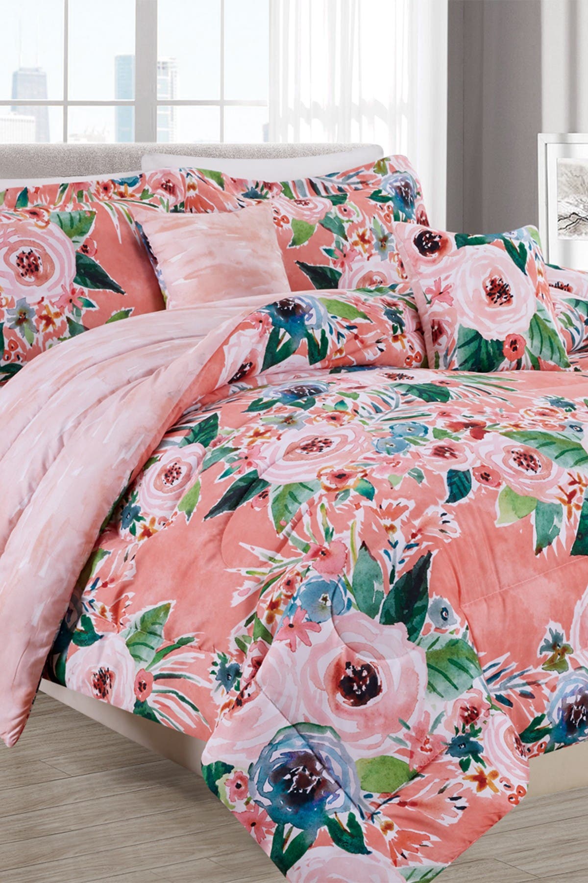 Melange Home Gone Floral 4-piece Comforter Set In Multi