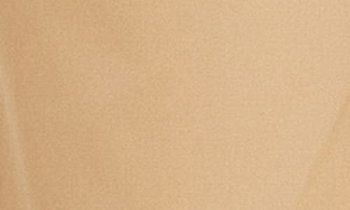 English Factory Faux Leather Trim Crop Flare Twill Pants In Tan