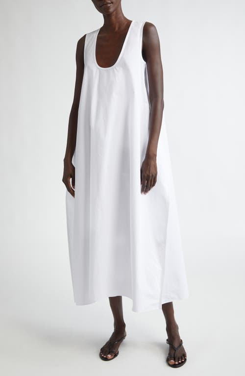 Shop Khaite Coli Cotton Fit & Flare Dress In White