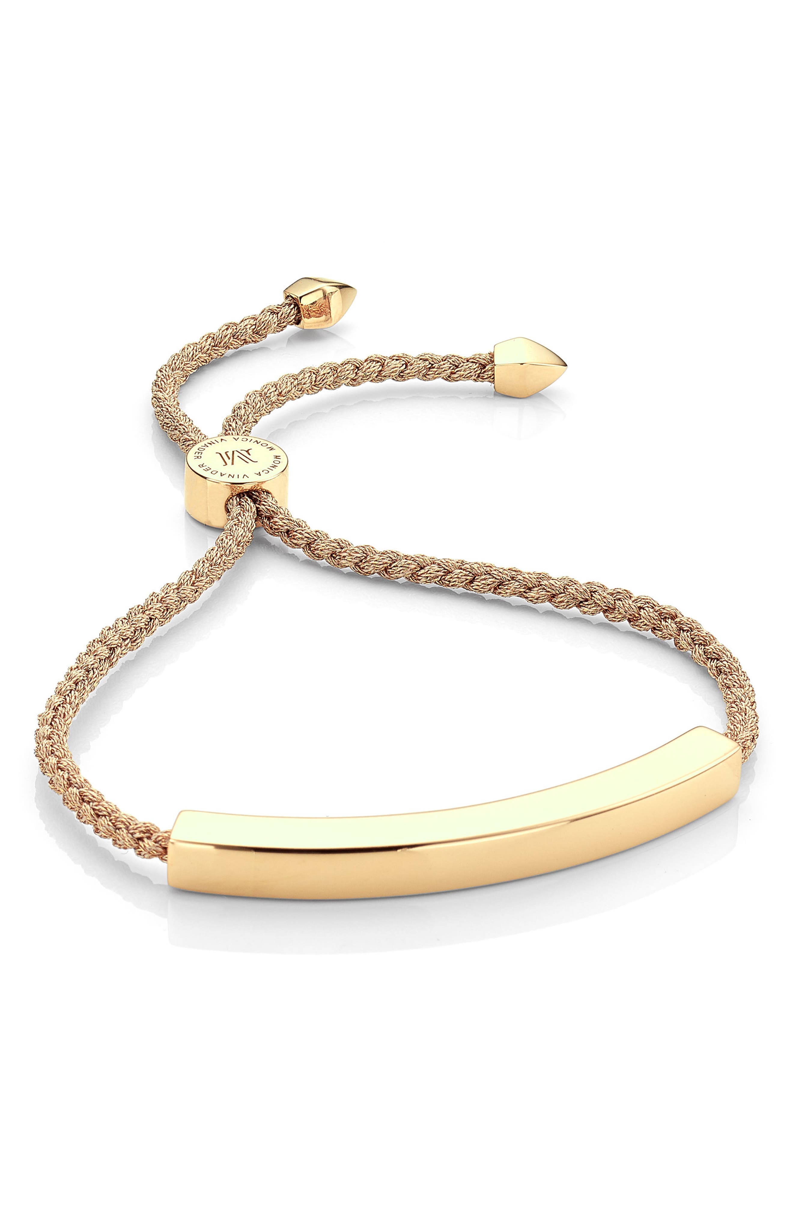 Monica Vinader Engravable Linear Friendship Bracelet Nordstrom