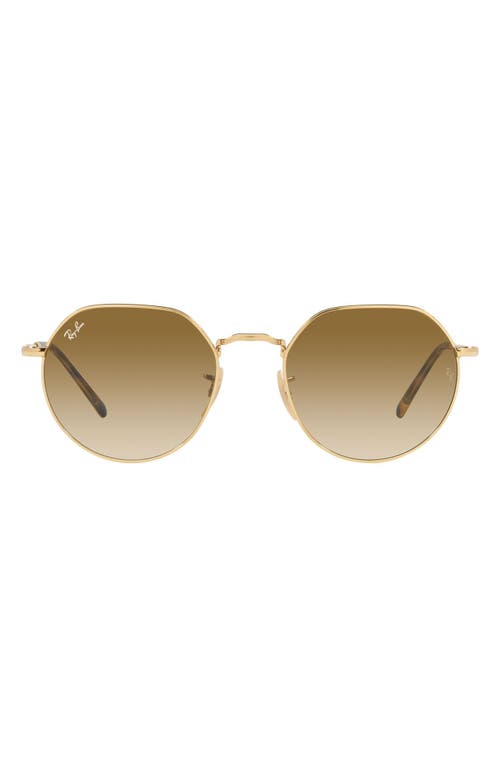 Ray Ban Ray-ban Jack 53mm Gradient Sunglasses In Arista/clear Gradient Brown