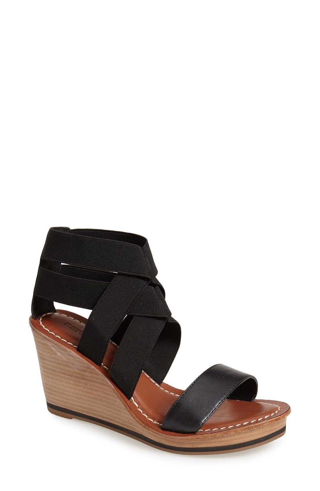 Bernardo Footwear Kaila Elastic Strap Wedge Sandal (Women) Nordstrom