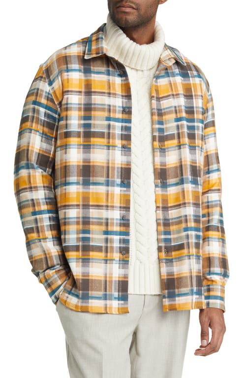 Farley Check Brushed Cotton Button-Up Shirt in Spratton Check