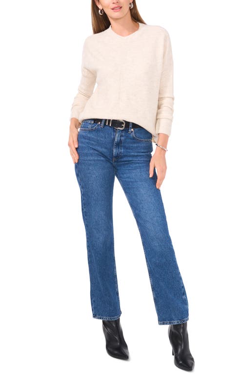 Vince Camuto Cropped Crewneck Sweater In Malted