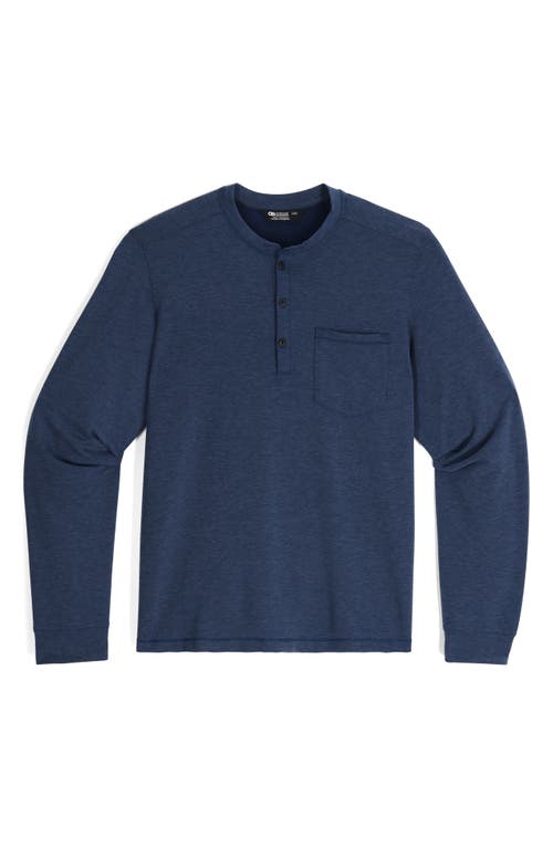 Shop Outdoor Research Aberdeen Long Sleeve Pocket Henley In Cenote Heather