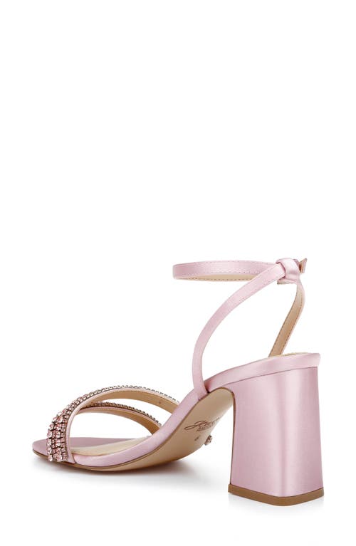 Jewel Badgley Mischka Rosa Ankle Strap Sandal In Pale Pink