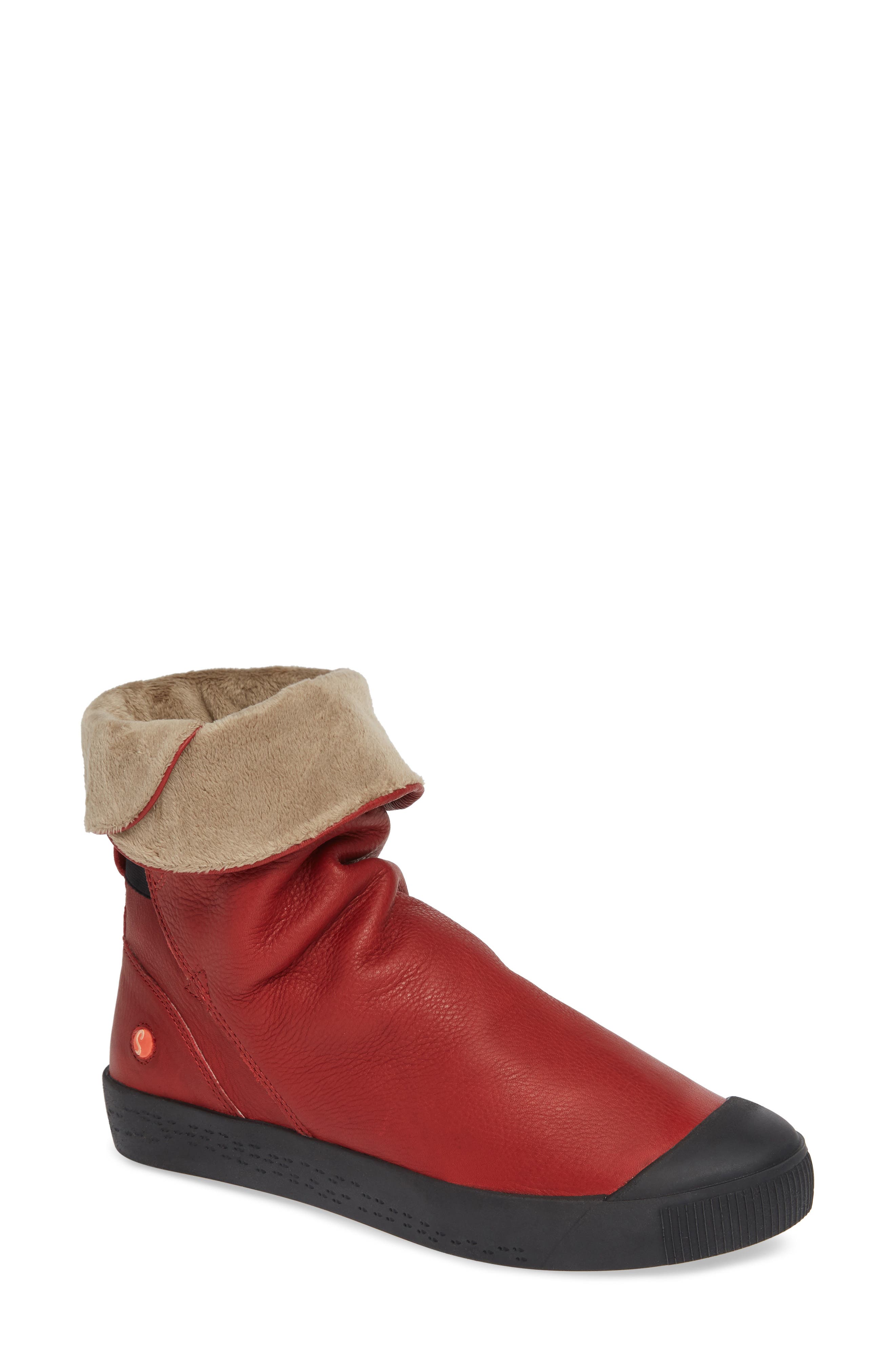 Softinos By Fly London Kaz Slouchy Sneaker Boot, Red