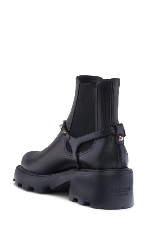 Shop Valentino Garavani Rockstud Chelsea Boot In Nero