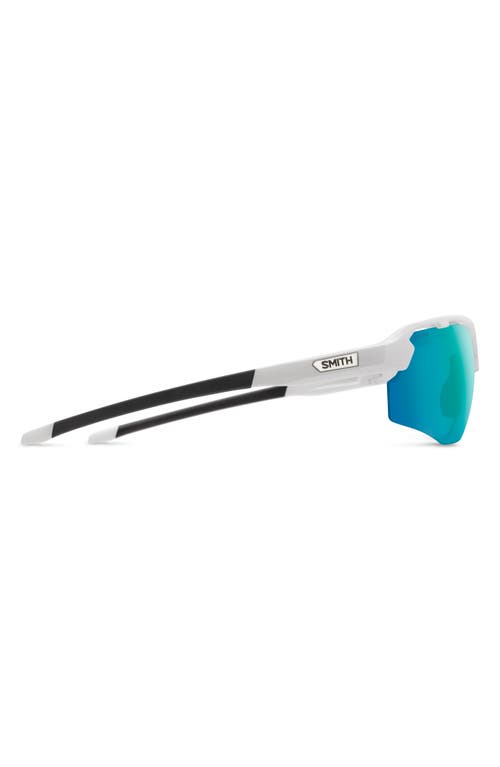 Smith Resolve Photochromic 70mm Chromapop™ Oversize Shield Sunglasses In White/opal Mirror