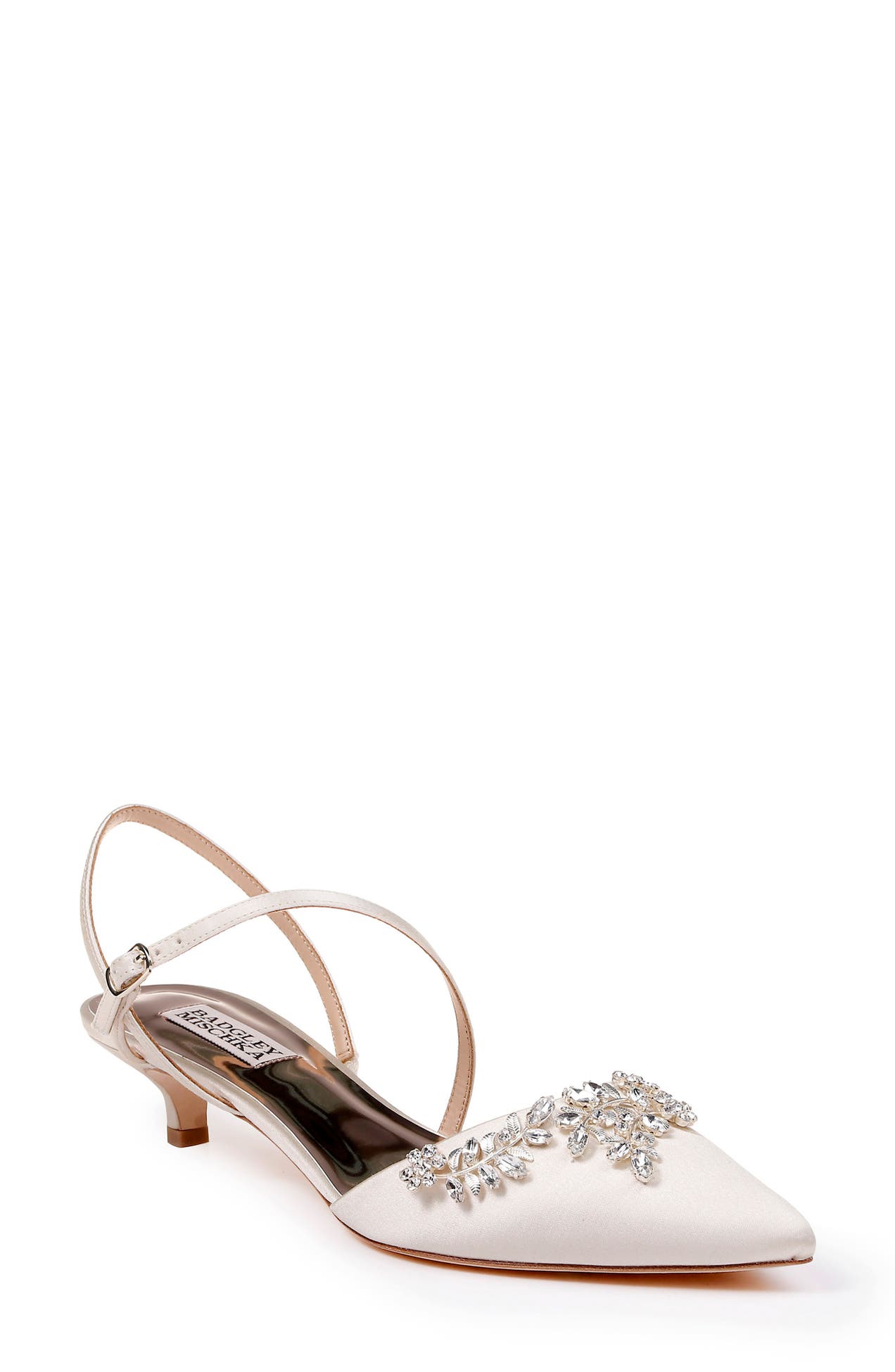 Badgley Mischka | Crystal Embellished Kitten Heel Pump | Nordstrom Rack