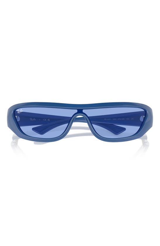 Shop Ray Ban Ray-ban Xan 134mm Wraparound Sunglasses In Blue