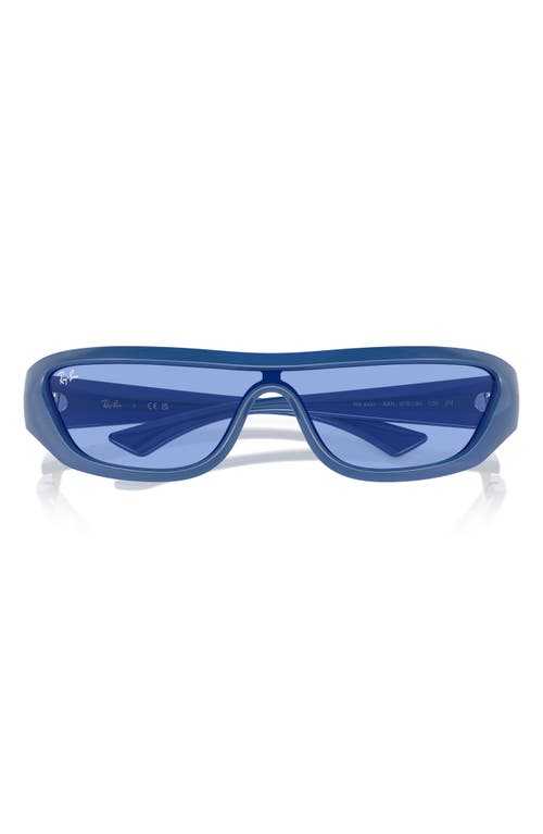 Ray-Ban Xan 134mm Wraparound Sunglasses in Blue at Nordstrom