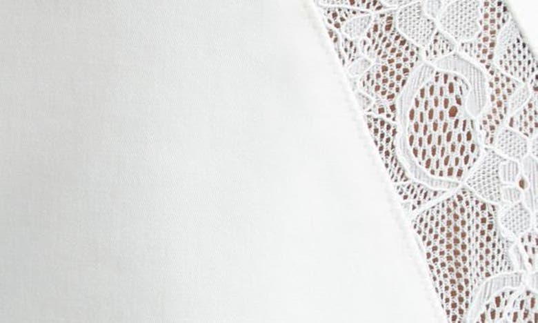 Miaou Anita Lace Godet Denim Skirt In Dove