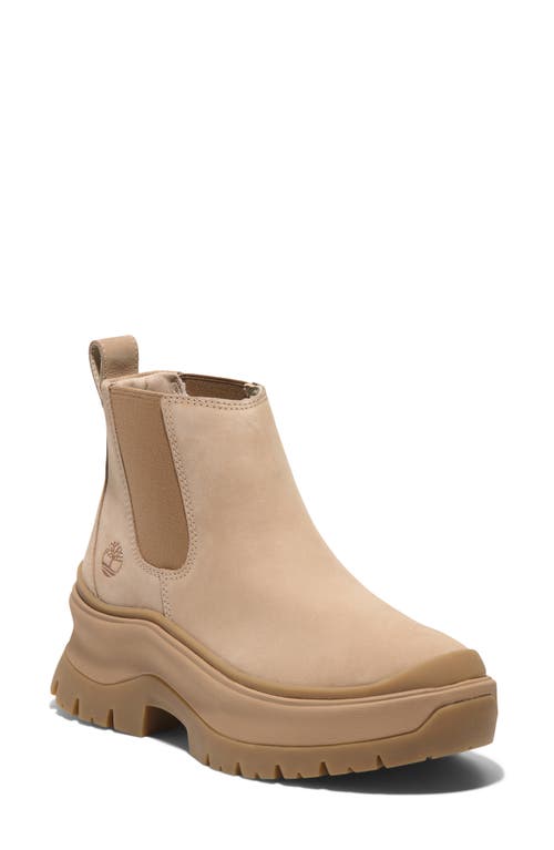 Timberland Roxie Lane Chelsea Boot In Light Beige Nubuck