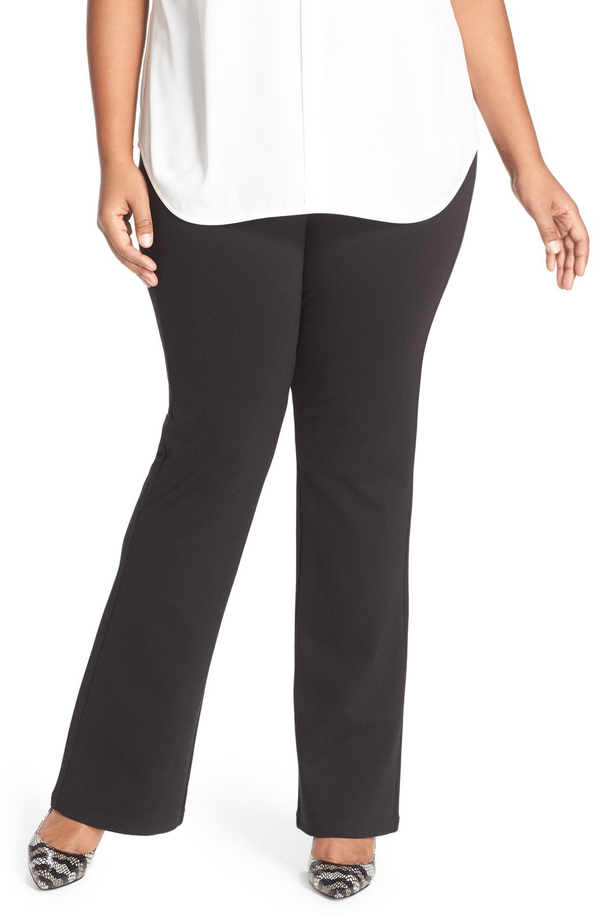 NYDJ 'Belinda' Pull-On Stretch Knit Bootcut Pants (Plus Size) | Nordstrom