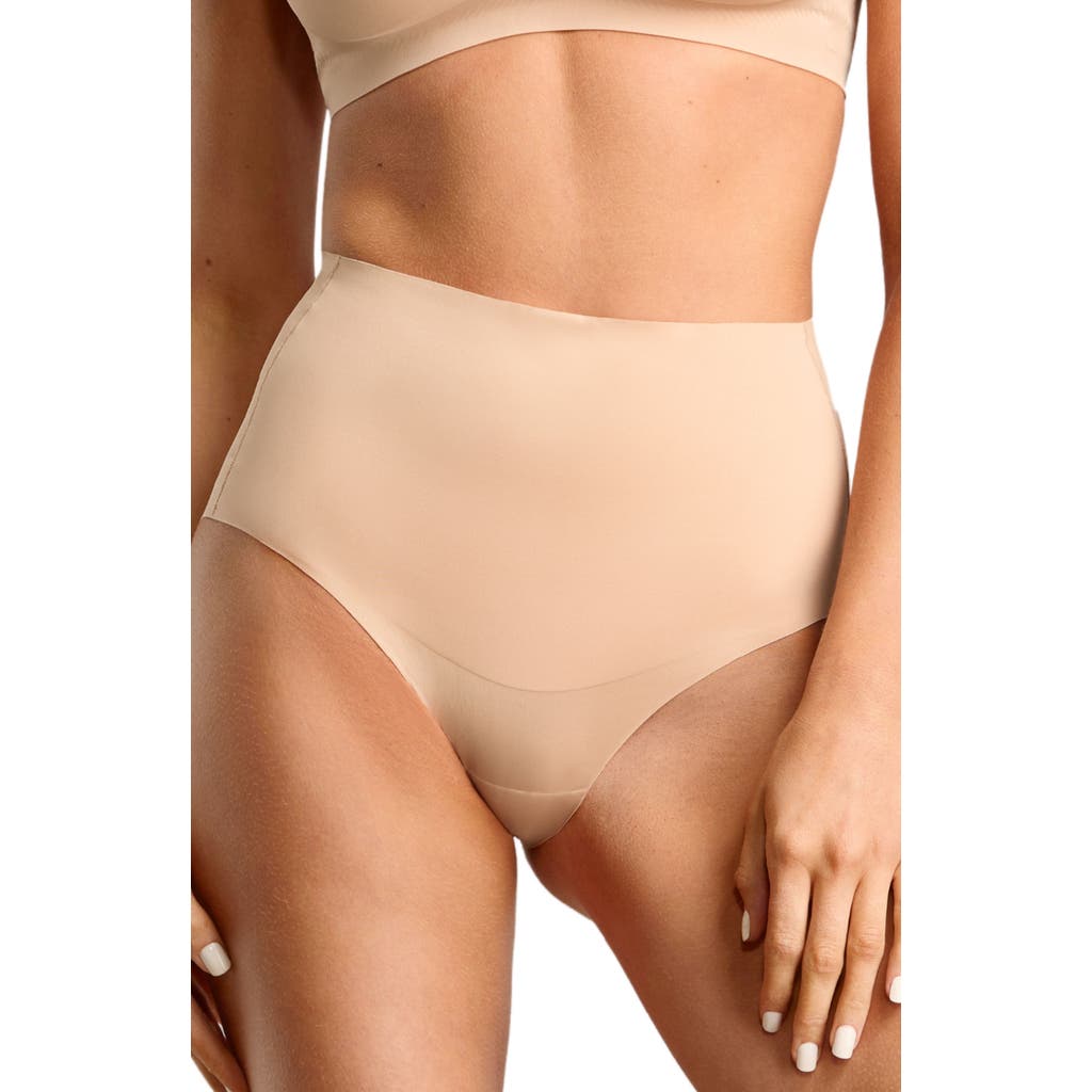 Siella No Show Shapewear Brief In Maple Sugar