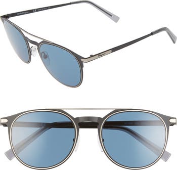 SALVATORE FERRAGAMO: Classic 52mm Round Sunglasses $79.97  (77% off)