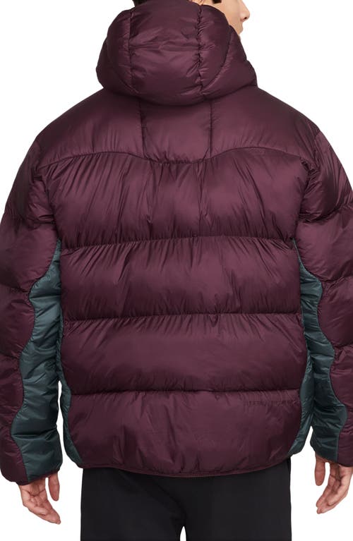 Shop Nike Acg Therma-fit Water Repellent Insulated Packable Puffer Jacket In Night Maroon/deep Jungle