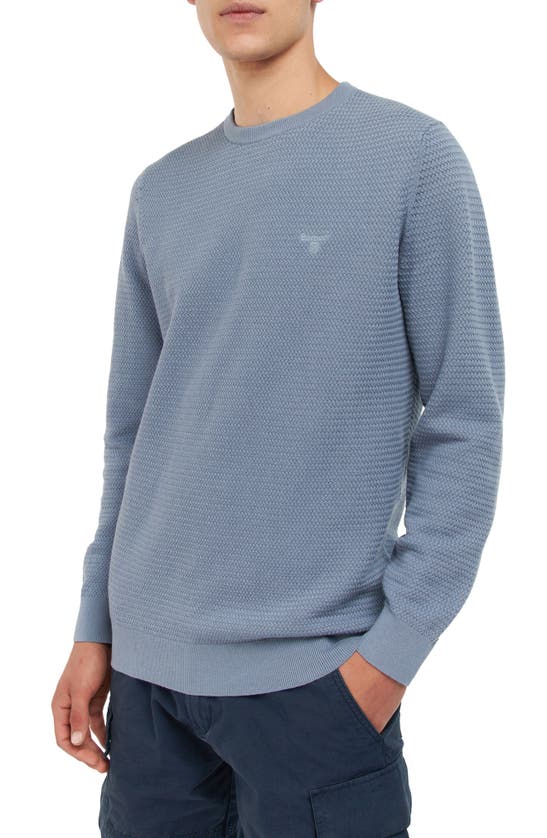 invoer dagboek titel Barbour Fleming Textured Crewneck Sweater In Washed Blue | ModeSens