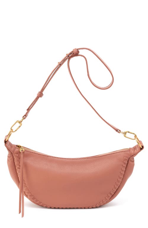 HOBO Knox Leather Crescent Crossbody Bag in Cork at Nordstrom
