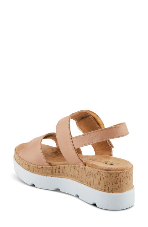 Spring Step Abarah Slingback Platform Sandal In Blush