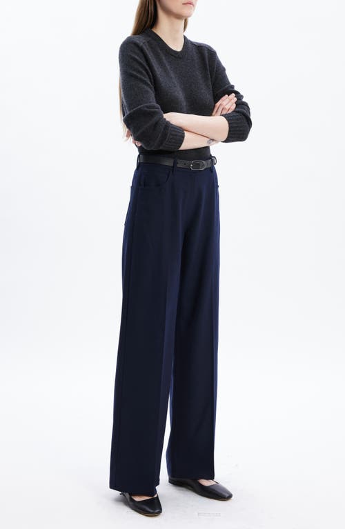 Shop Theory Jean.wool 5-pocket Pants In Dark Navy