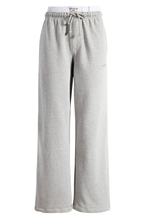 Shop Bdg Urban Outfitters Boxer Wide Leg Sweatpants In Grey Marl