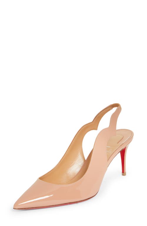 Shop Christian Louboutin Hot Chick Pointed Toe Slingback Pump In N295 Beige/lin Beige