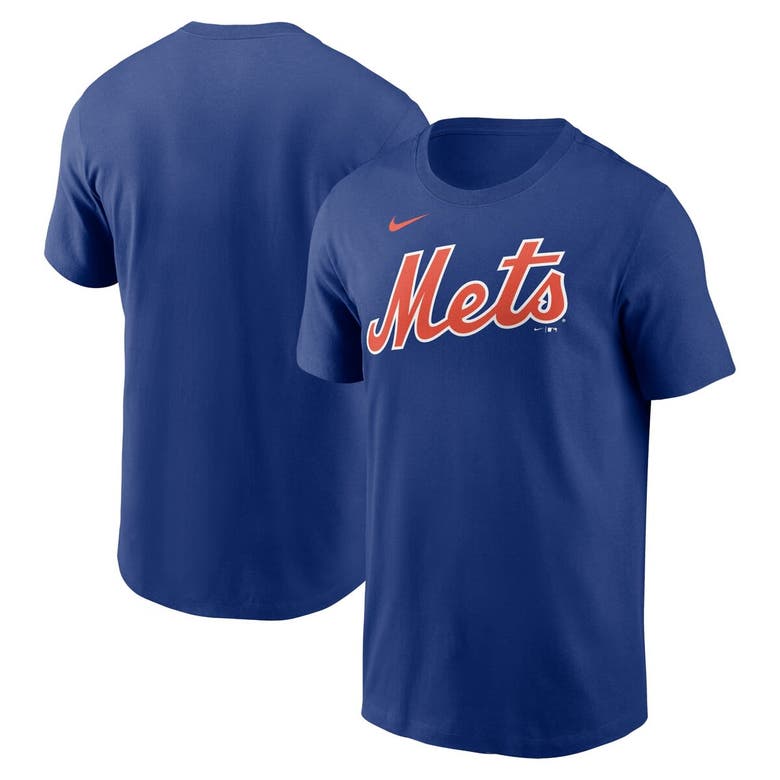 Shop Nike Royal New York Mets Fuse Wordmark T-shirt