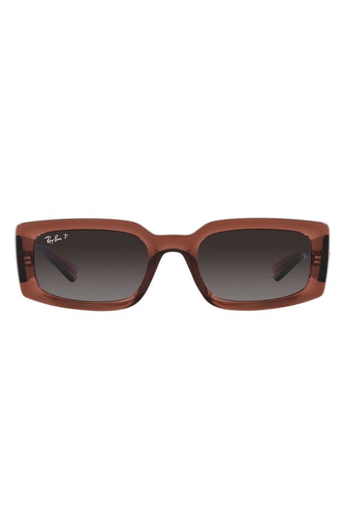 Ray Ban Ray-ban Warren 54mm Gradient Polarized Rectangular Sunglasses In Brown