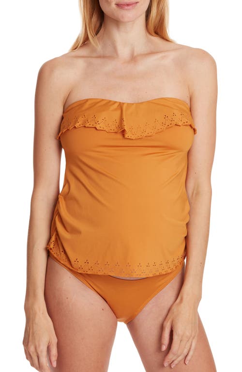 Bloom Tankini Maternity Swimsuit in Honey
