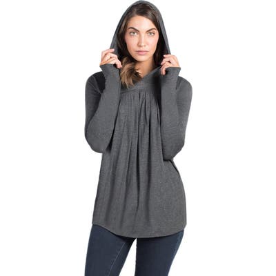 Savi Mom Hooded Maternity/nursing Tunic, Grey